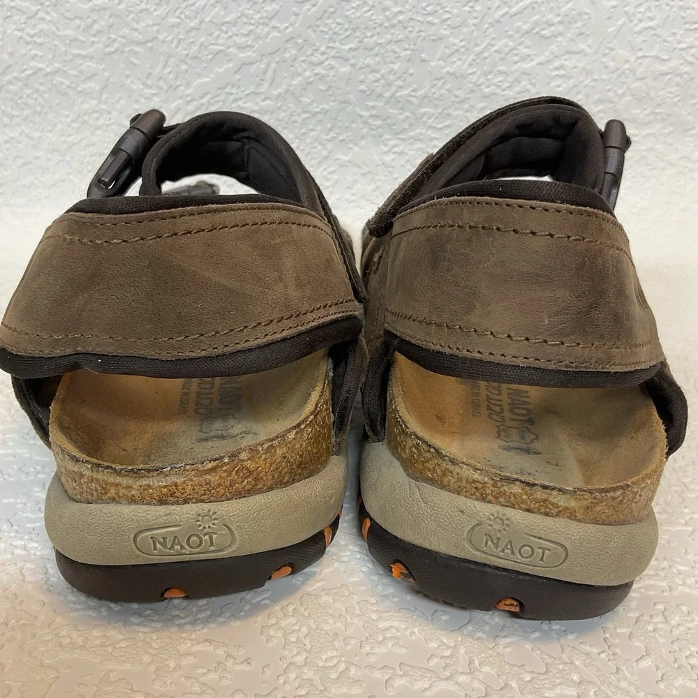 Naot Lappland Sandals Mens 43/10 Brown Slingback Strap‎ Comfort Shoe Gorpcore